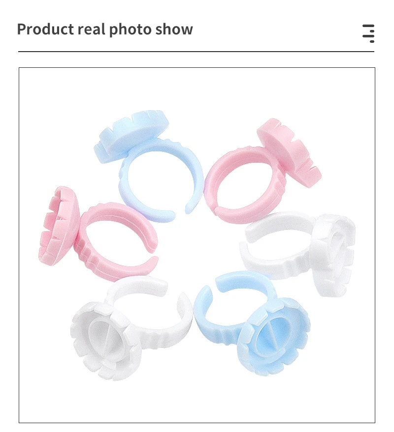 50/100Pcs Wholesale Disposable Eyelash Glue Fan Cup Rings Holder Container Tattoo Pigment Eyelash Extension Tools Lash Supplies