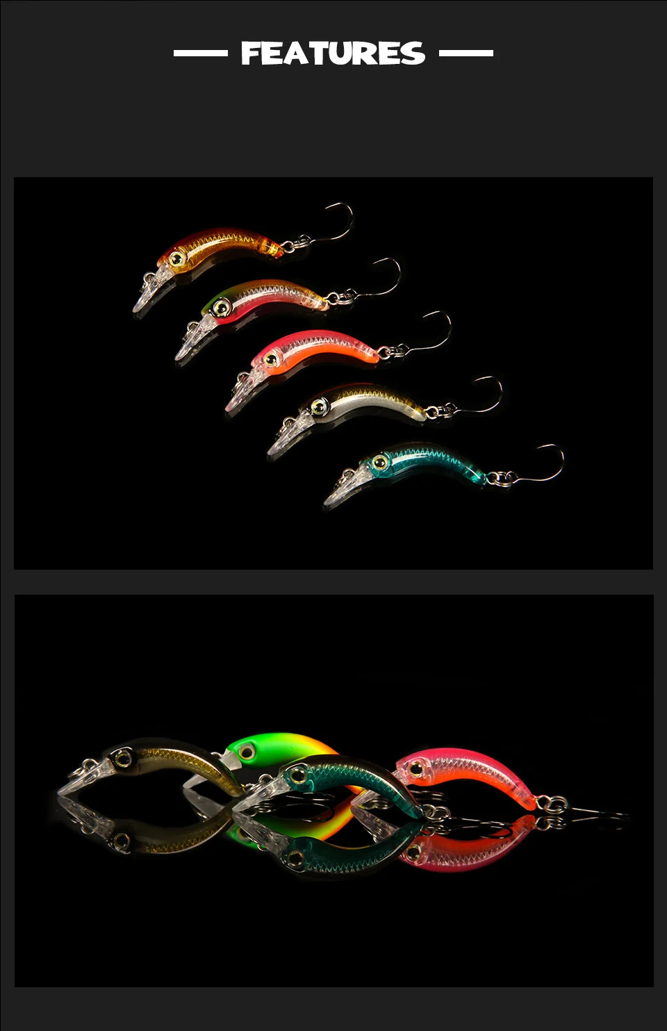 LETOYO Mini Trout Lure 1.2g Floating Minnow Trout Fishing Lure Micro Hard Lures Artificial Bait Wobblers For Trout Bass Perch