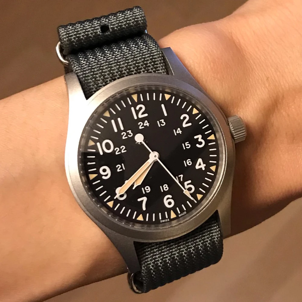 One-Piece Ribbed Watch Strap 16mm 18mm 19mm 20mm 21mm 22mm 24mm Nylon Military Straps Watchband Braid Ballistic Fabric Bands