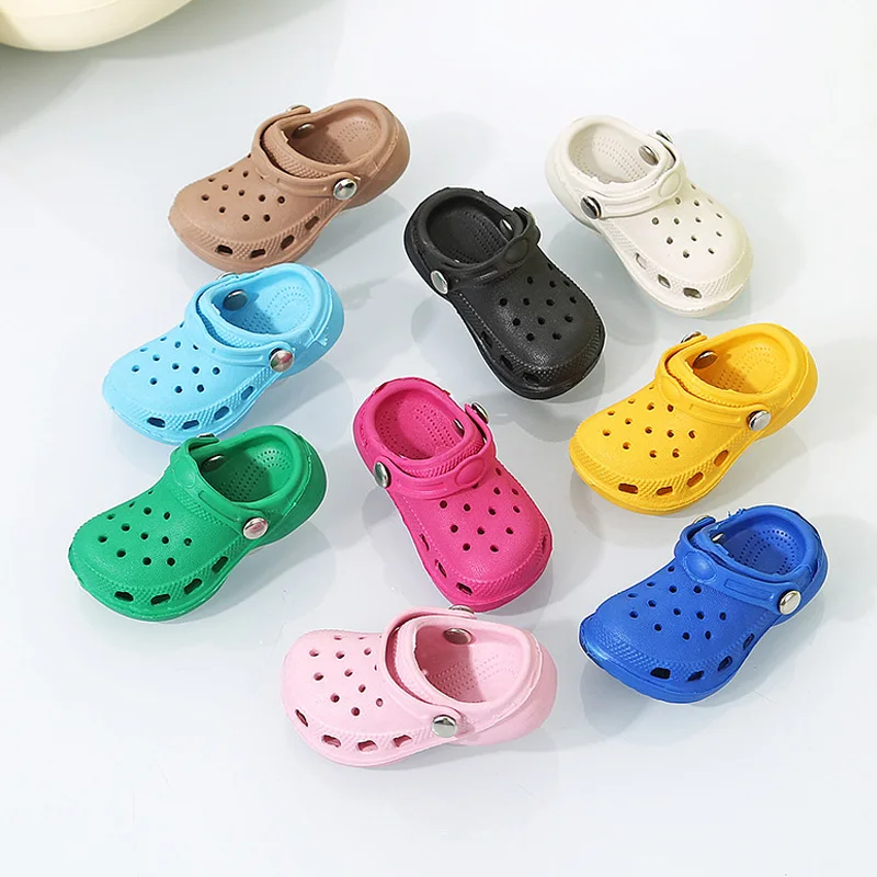 3D New Mini Shoes Shape PVC Shoe Charms for Clogs Accessories Women Beach Bag Sandals Buckle Kids Shoe Pins DIY Shoe Decorations
