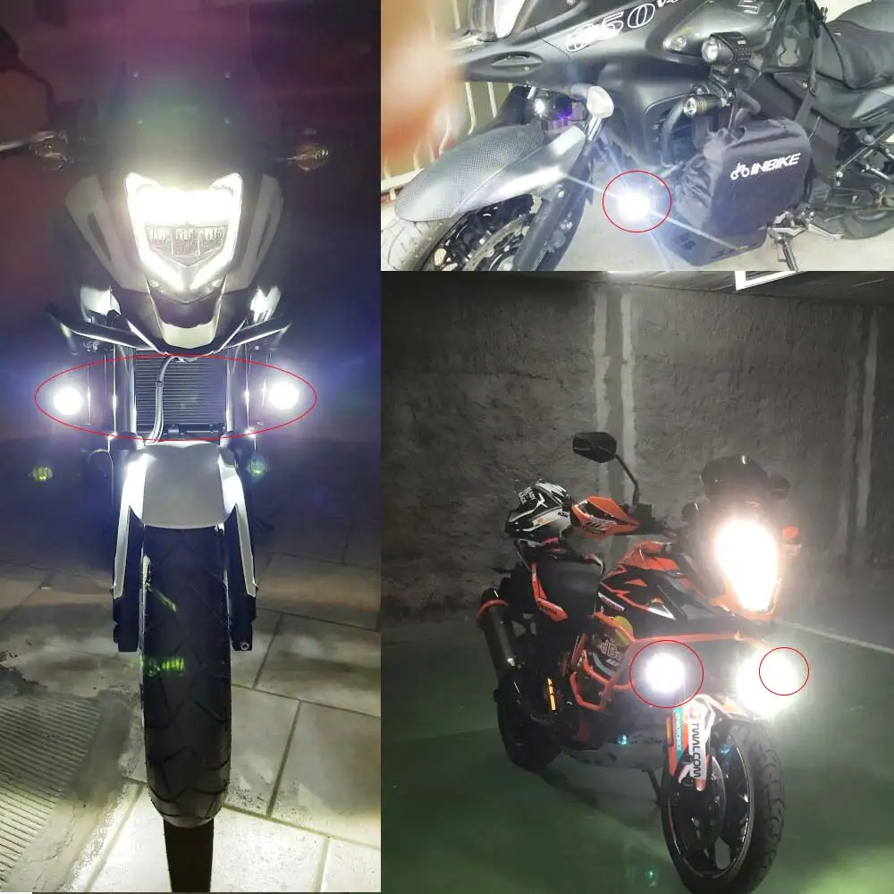 Universal Auxiliary Light Assemblie For R1200GS F800GS F700GS F650 K1600 40W 6000K Motorcycle Fog Light Auxiliary Lights