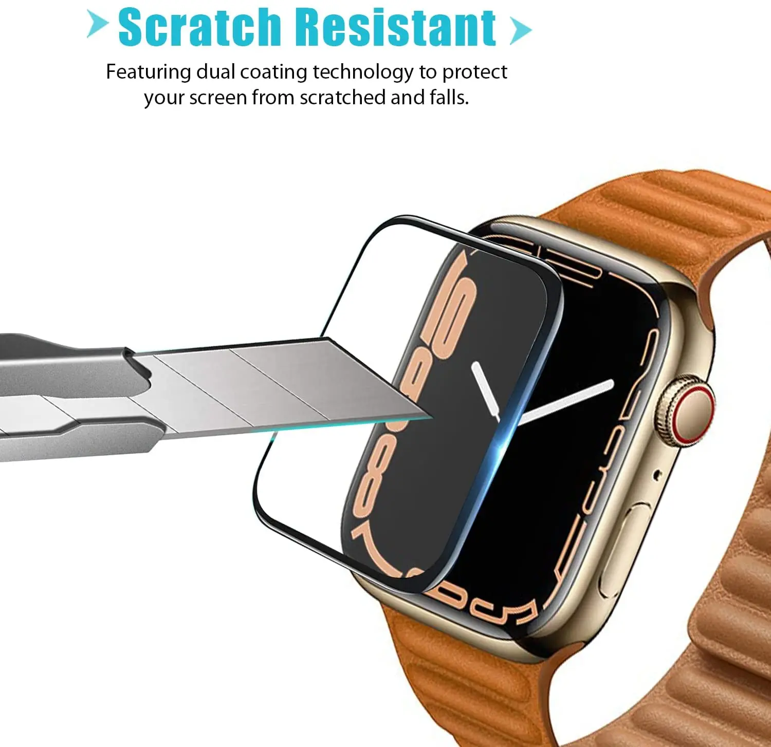 Screen Protector for Apple Watch Series 7 8 9 45mm 44mm 40mm iWatch 6 SE 5 4 3 42mm 38mm 41mm Soft Glass Apple Watch Accessories