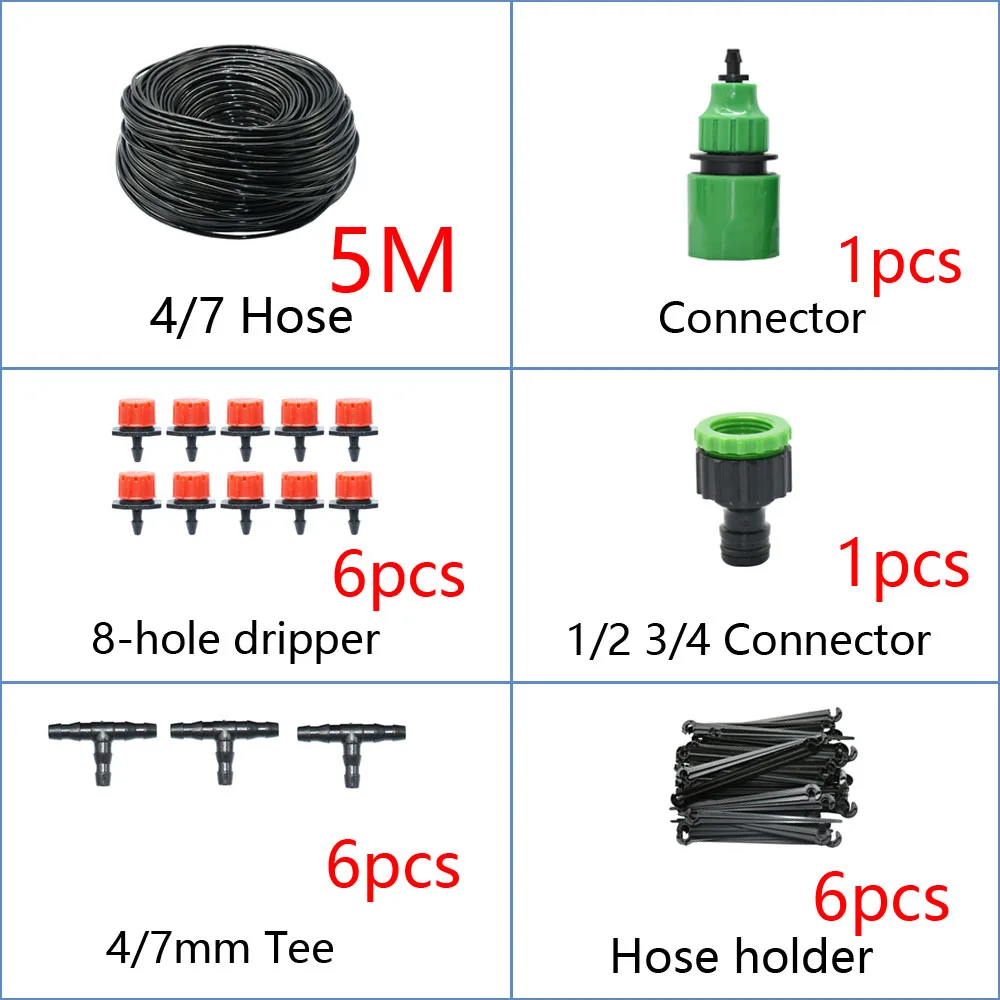 2L 4L 8L Dripper Irrigation 2/4-way Arrow Dropper Connector Cross Water Splitter Emitter Drip Arrow Micro Drip Irrigation System