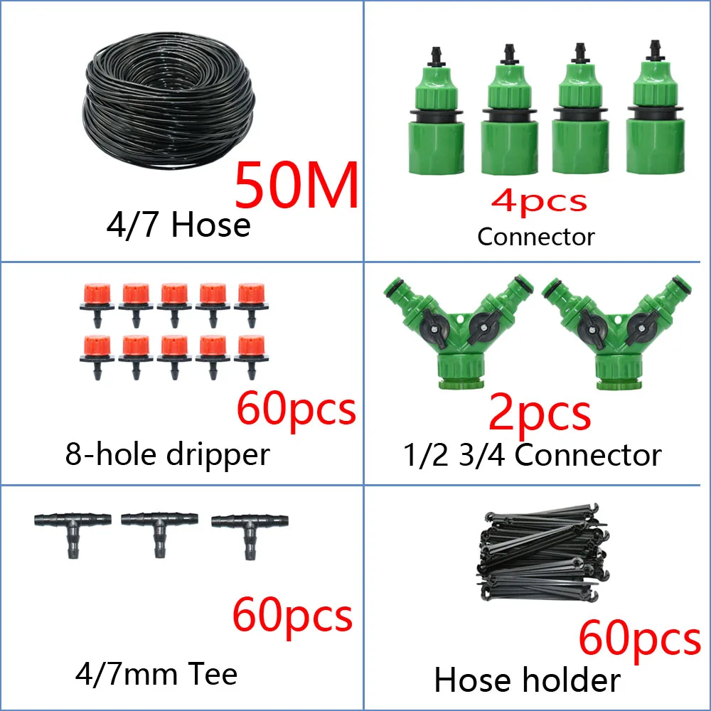 2L 4L 8L Dripper Irrigation 2/4-way Arrow Dropper Connector Cross Water Splitter Emitter Drip Arrow Micro Drip Irrigation System