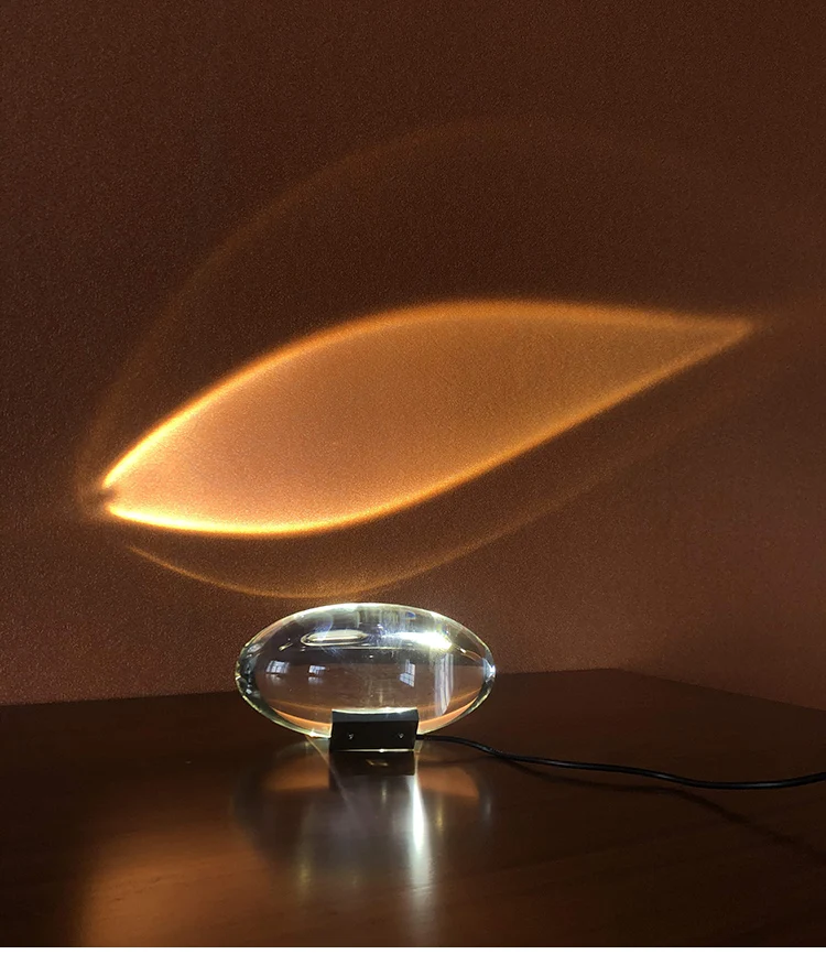 Italian Designer Table Lamp Led Crystal Eye Of The Sky Free Shipping Egg-shaped Lamps Living Bedroom Decor Light Night Projector