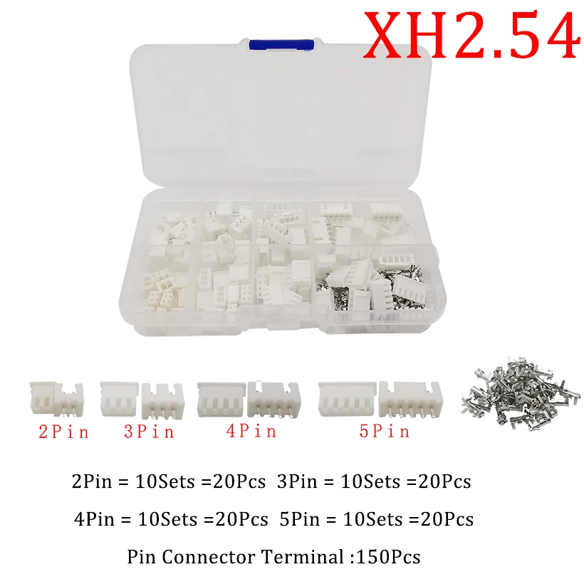 230Pcs/Sets PH 2.0 XH 2.54 2P 3P 4P 5 Pin Terminals Male Female Housing JST Wire Connector Adaptor PH2.0mm XH2.54mm Kits