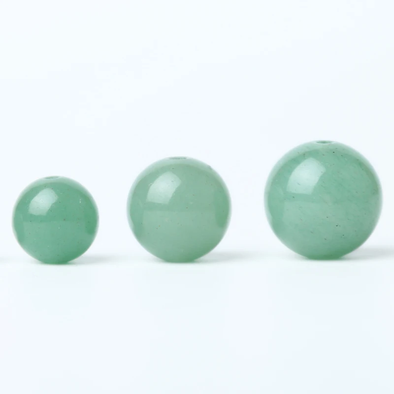 Natural Stone Green Aventurine Round Loose Beads 15" Strand 4 6 8 10 12 14MM Pick Size For Charm Jewelry Making