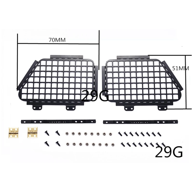 Metal OP Simulated Decorations Accessaries Diy for MN Model D90 D91 MN99 MN99S V1 V2 1/12 RC Car Window Mesh Upgrade Spare Parts