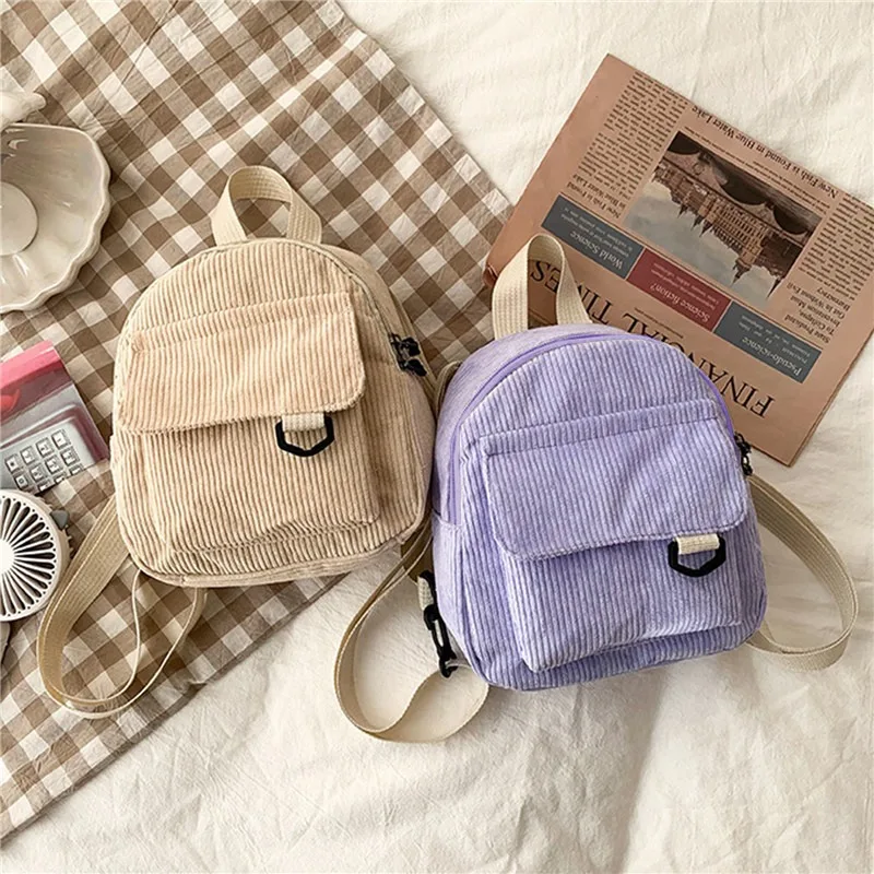 Mini Backpack Square Bag Korean Version Fashionable Sweet Shoulder Bag Female's Schoolbag Stylish Simple Crossbody Bag Casual