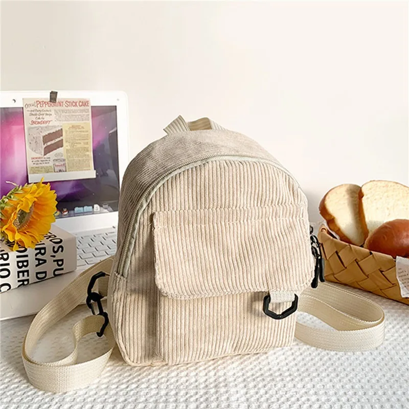 Mini Backpack Square Bag Korean Version Fashionable Sweet Shoulder Bag Female's Schoolbag Stylish Simple Crossbody Bag Casual
