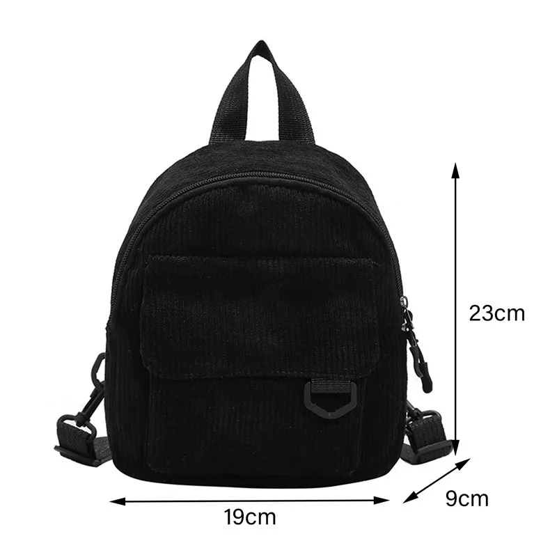 Mini Backpack Square Bag Korean Version Fashionable Sweet Shoulder Bag Female's Schoolbag Stylish Simple Crossbody Bag Casual