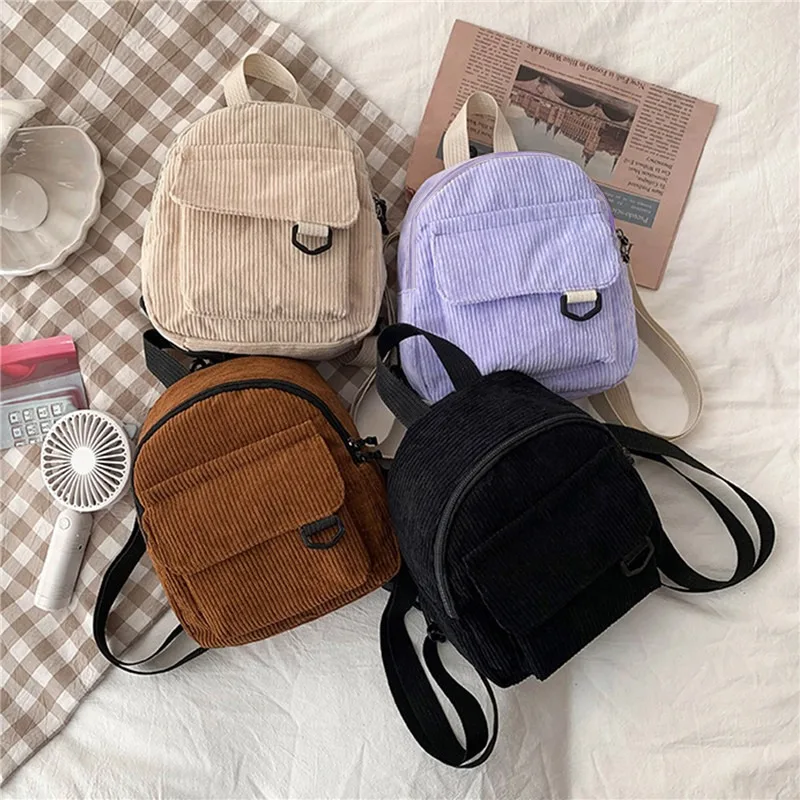Mini Backpack Square Bag Korean Version Fashionable Sweet Shoulder Bag Female's Schoolbag Stylish Simple Crossbody Bag Casual