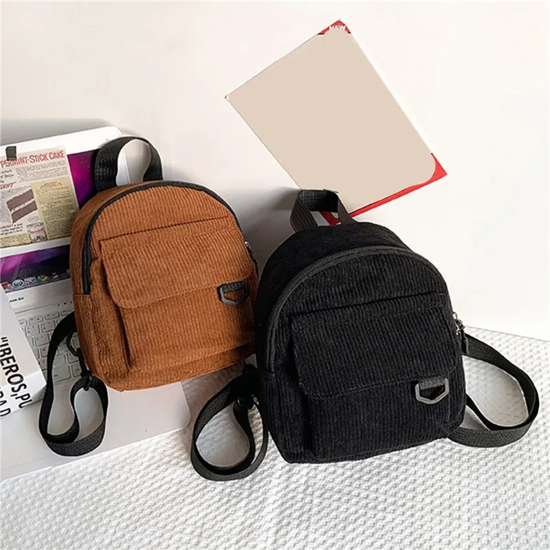 Mini Backpack Square Bag Korean Version Fashionable Sweet Shoulder Bag Female's Schoolbag Stylish Simple Crossbody Bag Casual