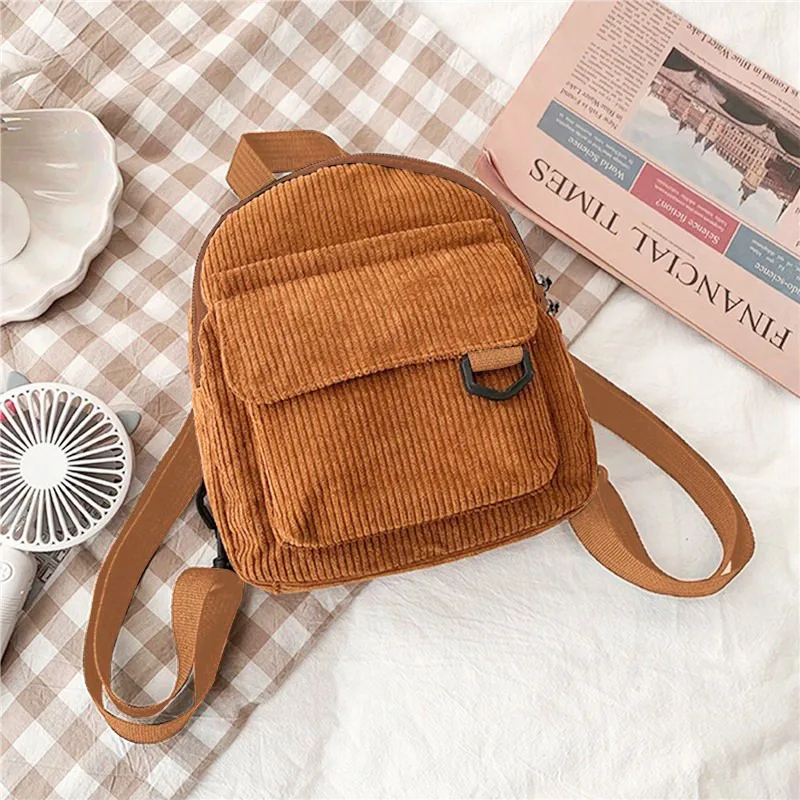 Mini Backpack Square Bag Korean Version Fashionable Sweet Shoulder Bag Female's Schoolbag Stylish Simple Crossbody Bag Casual