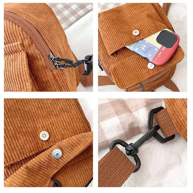 Mini Backpack Square Bag Korean Version Fashionable Sweet Shoulder Bag Female's Schoolbag Stylish Simple Crossbody Bag Casual