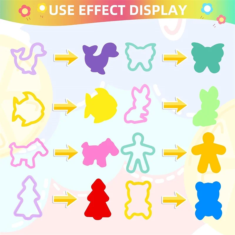 Playdough Tools Accessories for Kids Plastic Plasticene Toys with Animal Cutters Play Dough Mold Set Children Puzzle Party Faovr