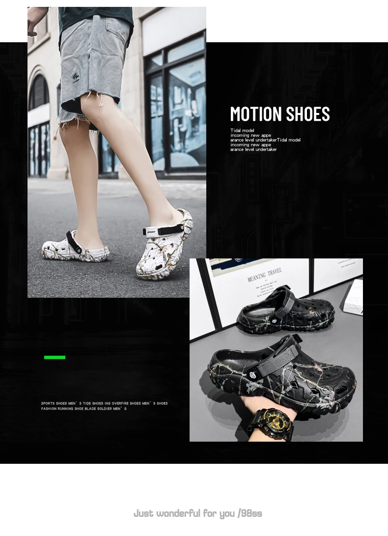 Men Slippers High Quality Classic Outdoor Anti-Slip Garden Shoes Lightweight Fashion Casual Sandals for Men Platform