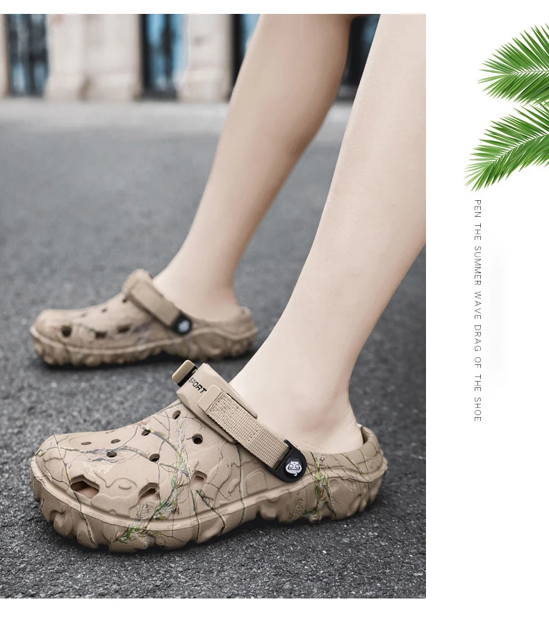 Men Slippers High Quality Classic Outdoor Anti-Slip Garden Shoes Lightweight Fashion Casual Sandals for Men Platform