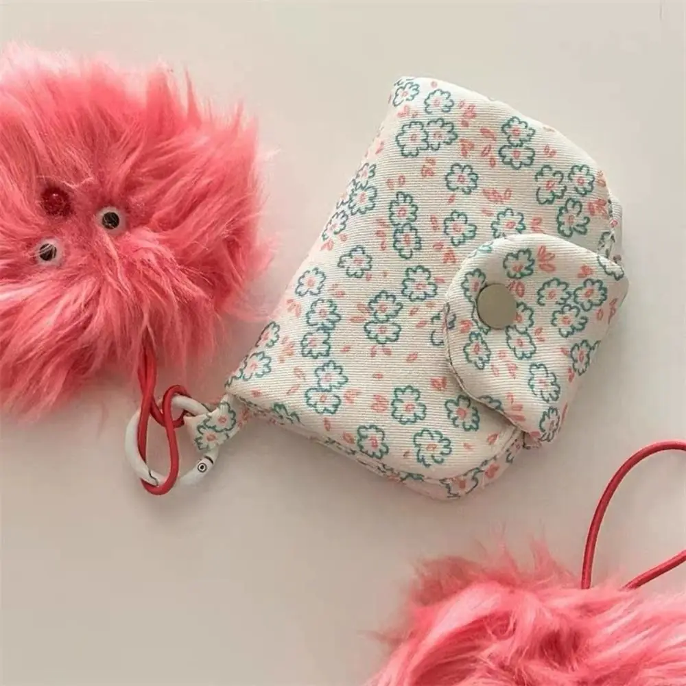 Cute Student Coin Purse Card Simplicity Floral Korean Fashion Wallet Card Holder for Girls Portable Cute Small Storage Bag