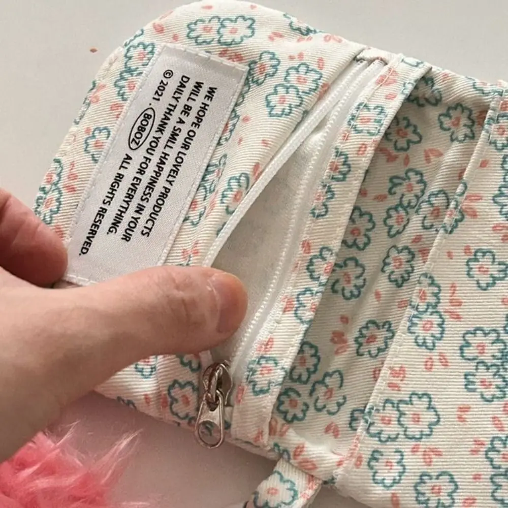 Cute Student Coin Purse Card Simplicity Floral Korean Fashion Wallet Card Holder for Girls Portable Cute Small Storage Bag
