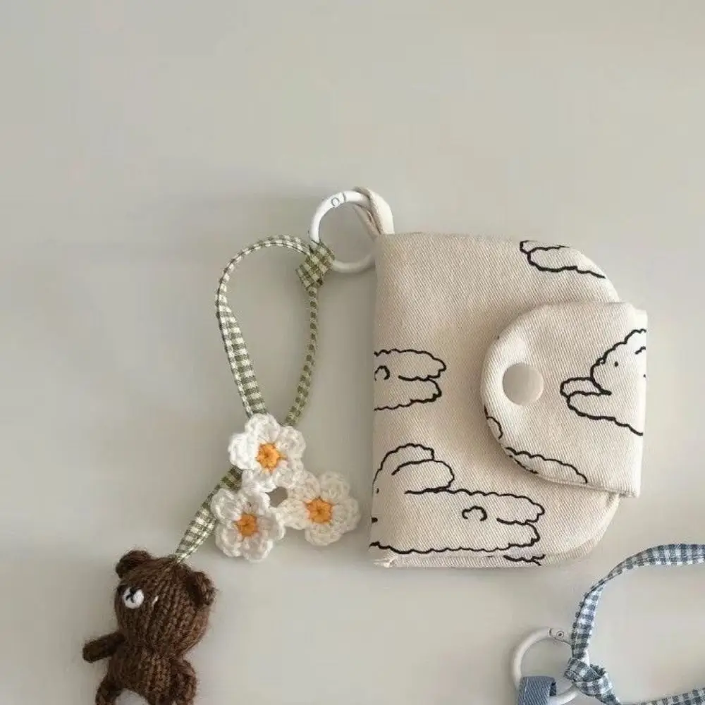 Cute Student Coin Purse Card Simplicity Floral Korean Fashion Wallet Card Holder for Girls Portable Cute Small Storage Bag