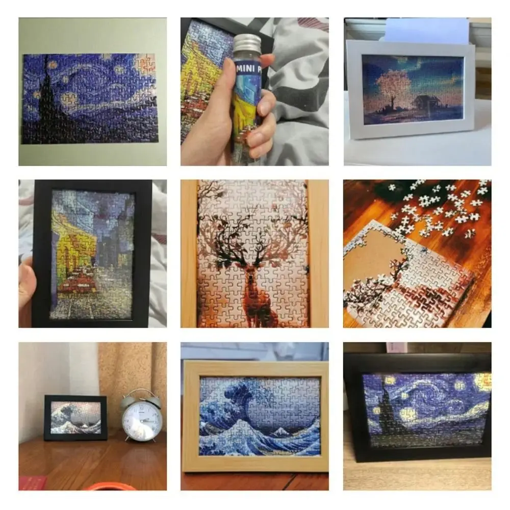 150PCS/Set Oil Painting Jigsaw Puzzles Mini Test Tube Oil Painting Jigsaw Gifts Family Educational Toys Adult Children