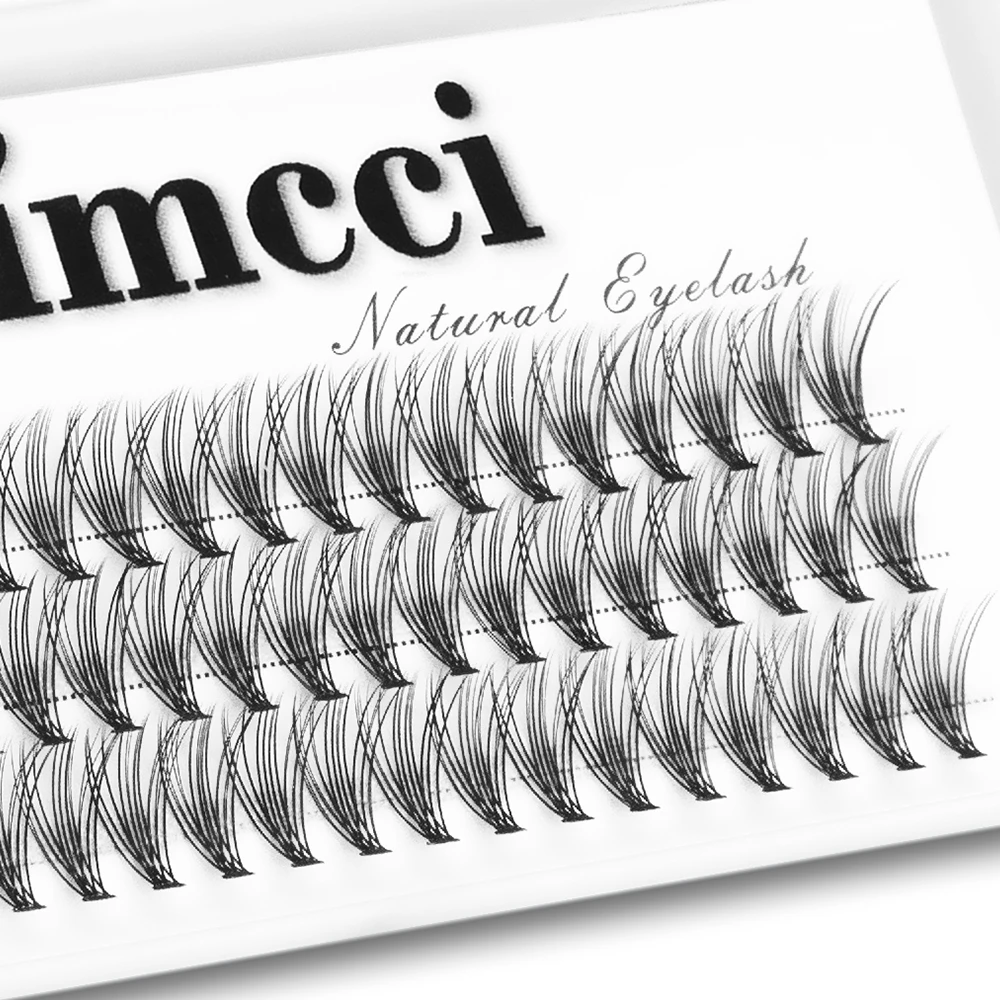 Kimcci 60knots/Case Natural False Eyelash Extension Makeup 20P Mink Individual Faux Eye Lashes Professional Fake Grafting Cilias