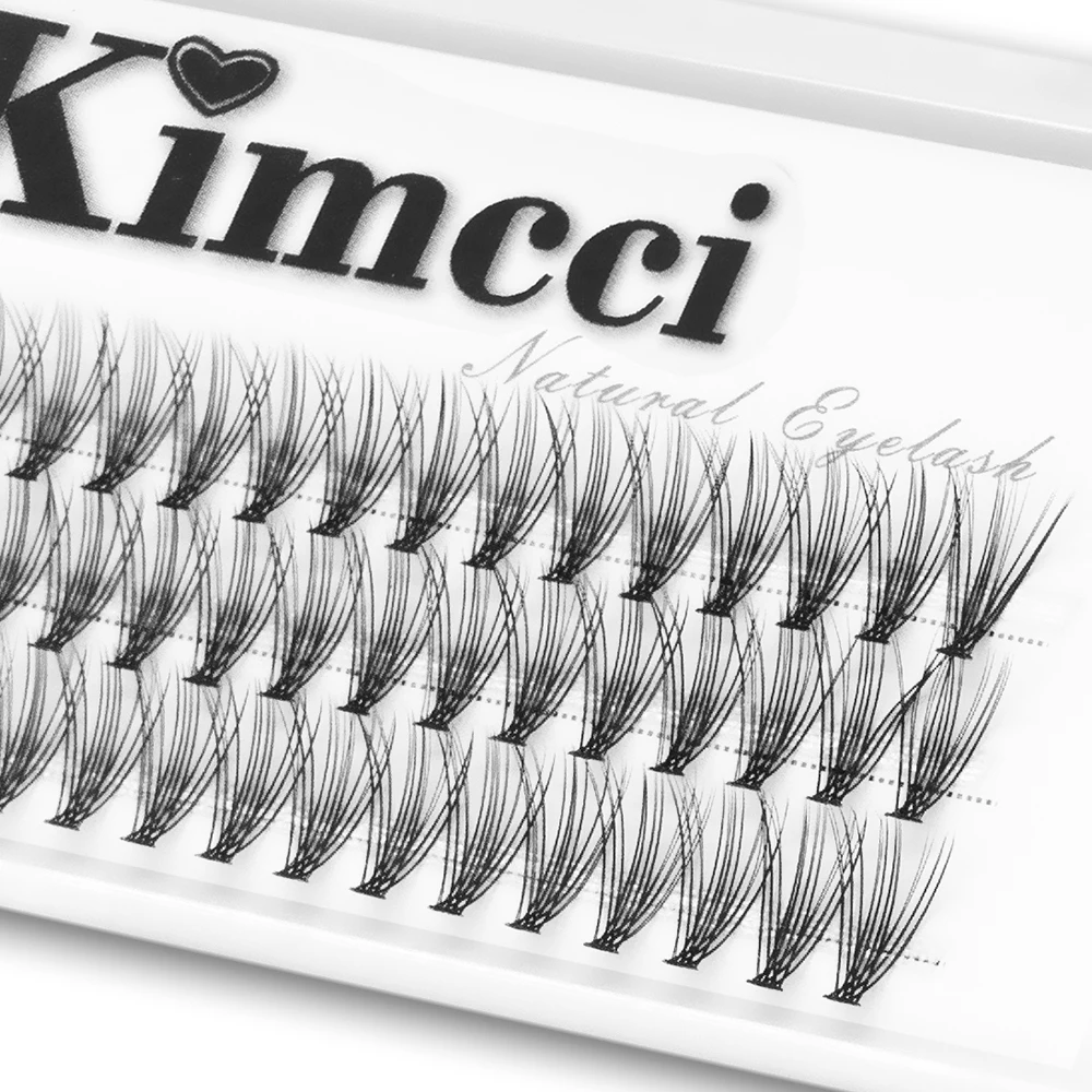 Kimcci 60knots/Case Natural False Eyelash Extension Makeup 20P Mink Individual Faux Eye Lashes Professional Fake Grafting Cilias