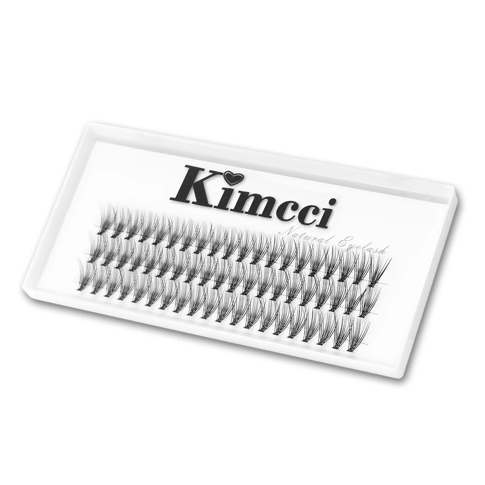 Kimcci 60knots/Case Natural False Eyelash Extension Makeup 20P Mink Individual Faux Eye Lashes Professional Fake Grafting Cilias