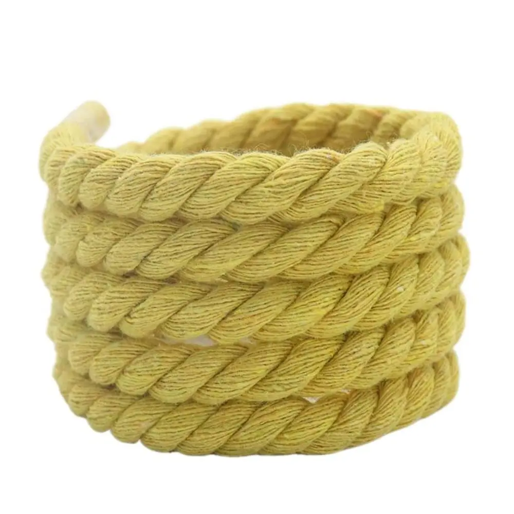 2PCS Round Thick Rope Laces Polyester Cotton High Quality Solid Color Laces 0.8cm120cm Width 10Colors Bold Shoelaces