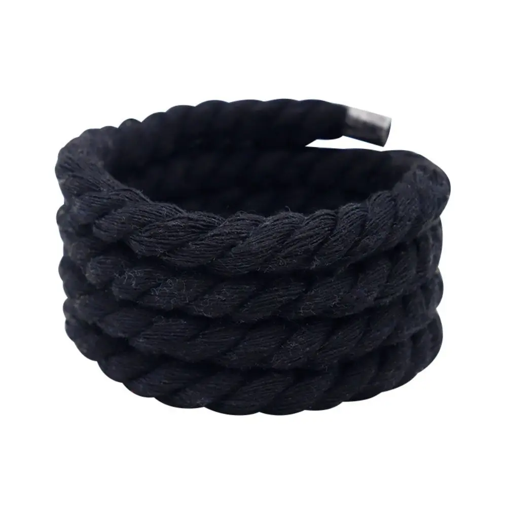 2PCS Round Thick Rope Laces Polyester Cotton High Quality Solid Color Laces 0.8cm120cm Width 10Colors Bold Shoelaces