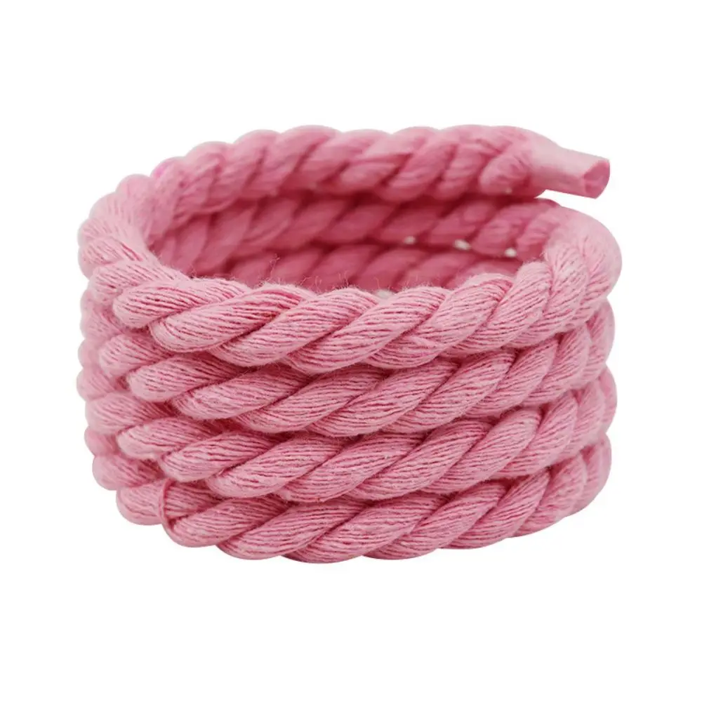2PCS Round Thick Rope Laces Polyester Cotton High Quality Solid Color Laces 0.8cm120cm Width 10Colors Bold Shoelaces