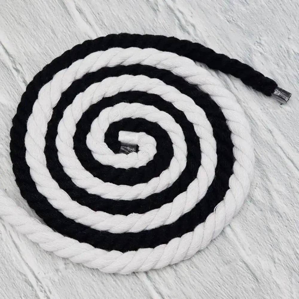 2PCS Round Thick Rope Laces Polyester Cotton High Quality Solid Color Laces 0.8cm120cm Width 10Colors Bold Shoelaces