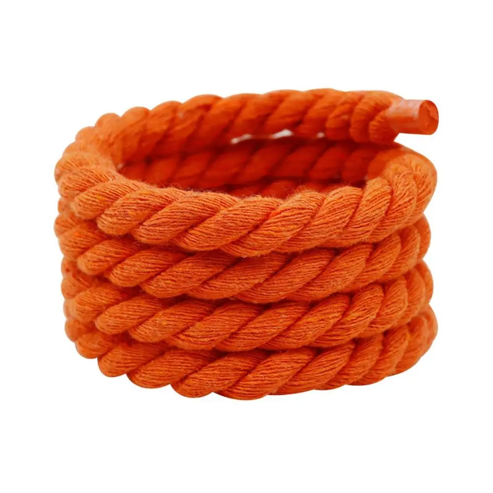 2PCS Round Thick Rope Laces Polyester Cotton High Quality Solid Color Laces 0.8cm120cm Width 10Colors Bold Shoelaces