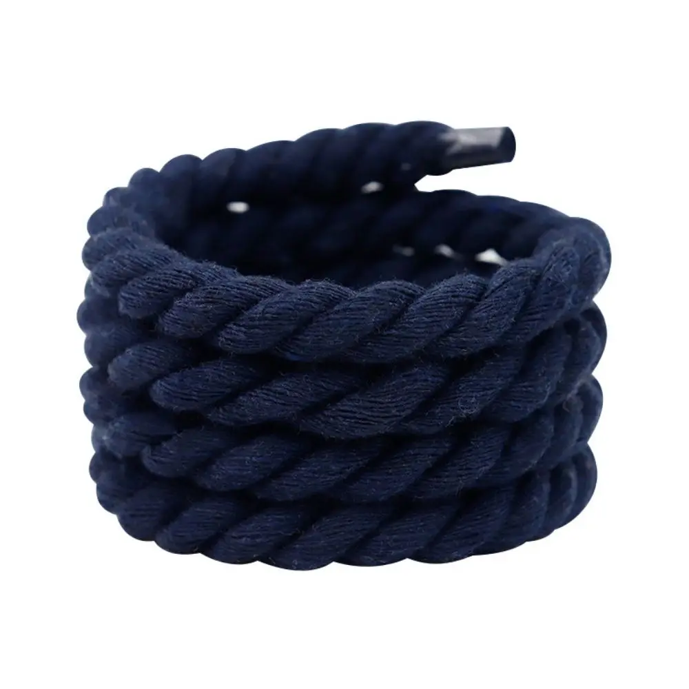 2PCS Round Thick Rope Laces Polyester Cotton High Quality Solid Color Laces 0.8cm120cm Width 10Colors Bold Shoelaces