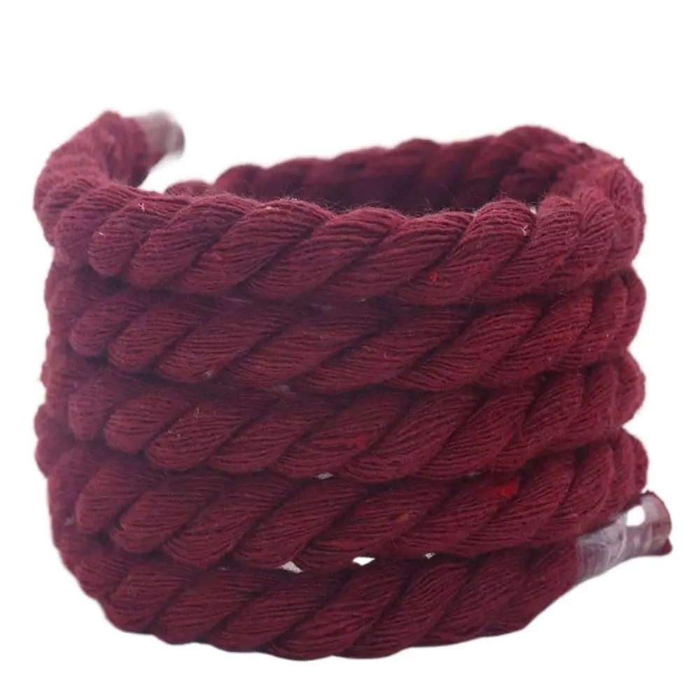 2PCS Round Thick Rope Laces Polyester Cotton High Quality Solid Color Laces 0.8cm120cm Width 10Colors Bold Shoelaces