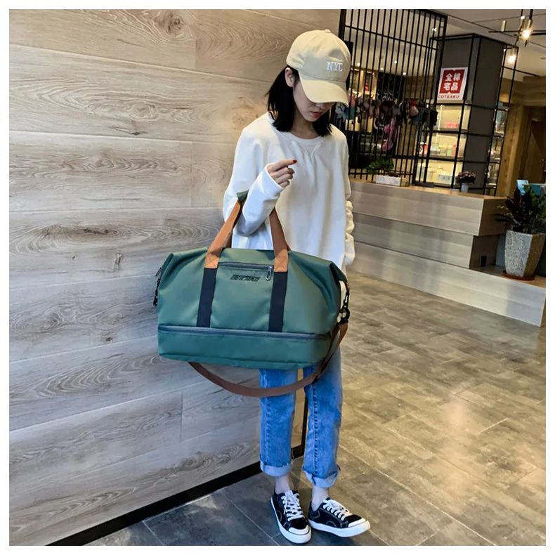 Large Capacity Travel Gym Bag Short-distance Luggage Portable Fitness Bags Shoulder Crossbody Handbags Men's Sports Waterproof B