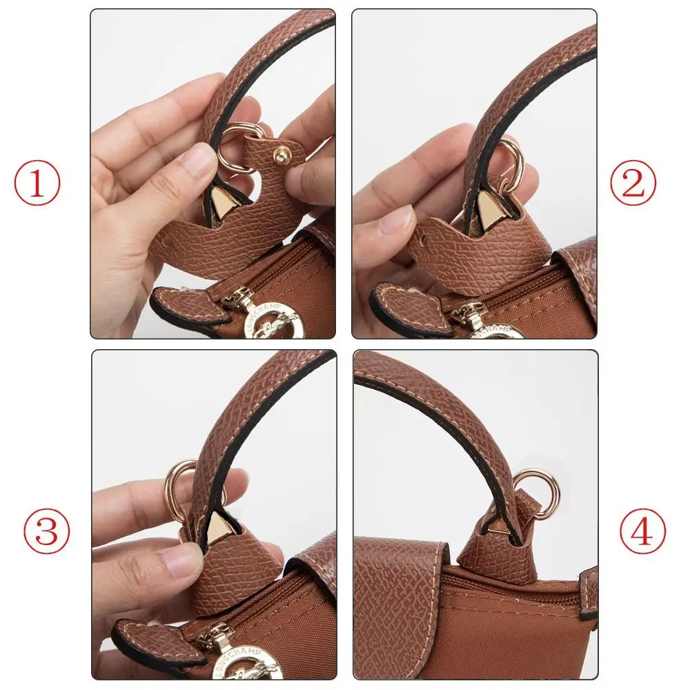 Bag Transformation Accessories Mini Bag Straps Punch-free Genuine Leather Shoulder Strap Crossbody Conversion Hang Buckle