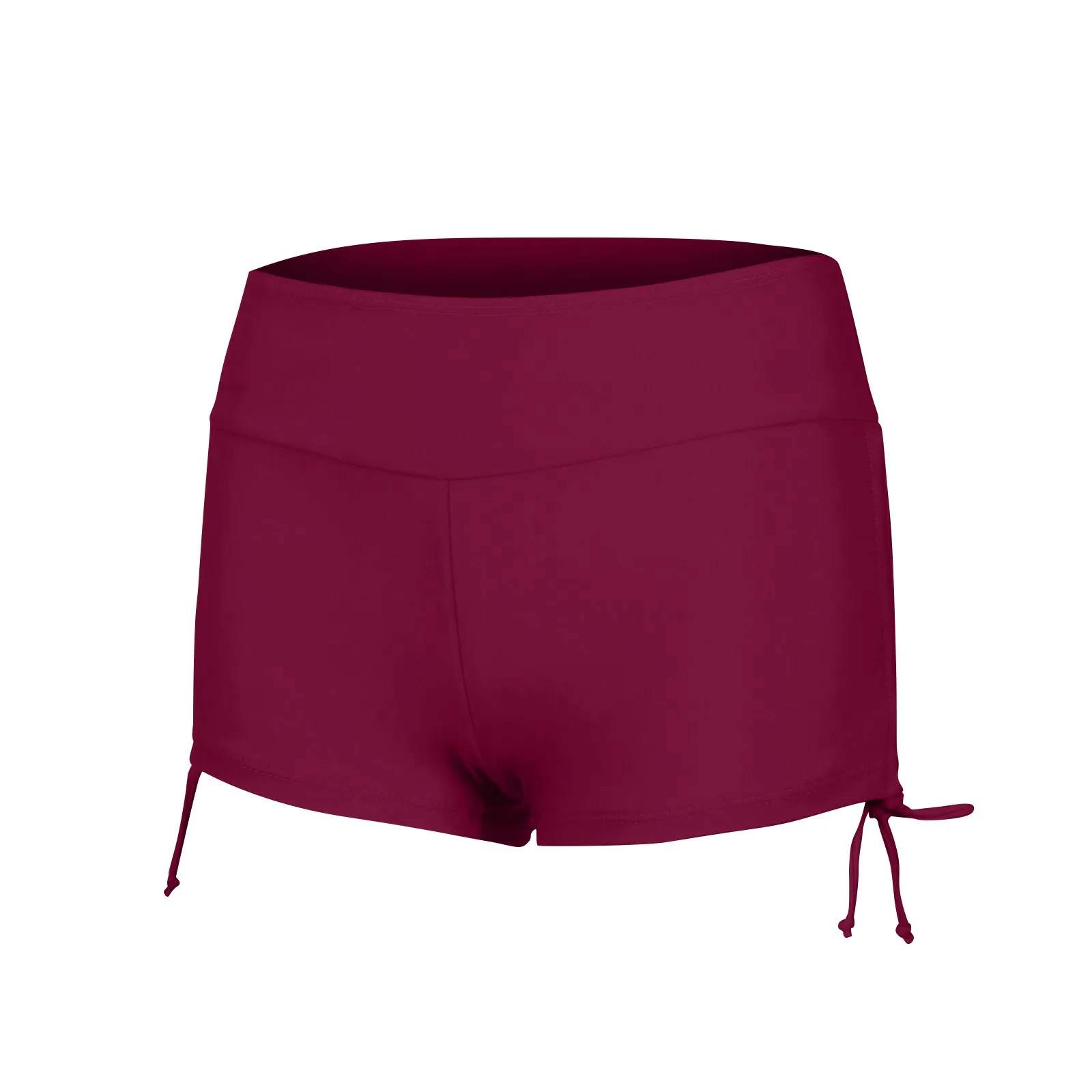 Women Swimsuit Panties Swimwear Beach Shorts High Waist Sides Adjustable Drawstring Stretch Sports Bathing Suit Tankini Bottoms