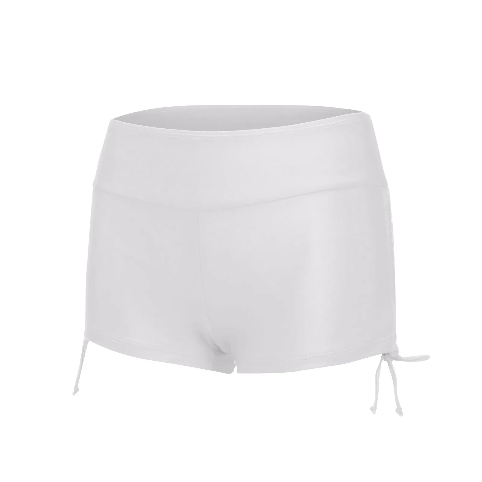 Women Swimsuit Panties Swimwear Beach Shorts High Waist Sides Adjustable Drawstring Stretch Sports Bathing Suit Tankini Bottoms