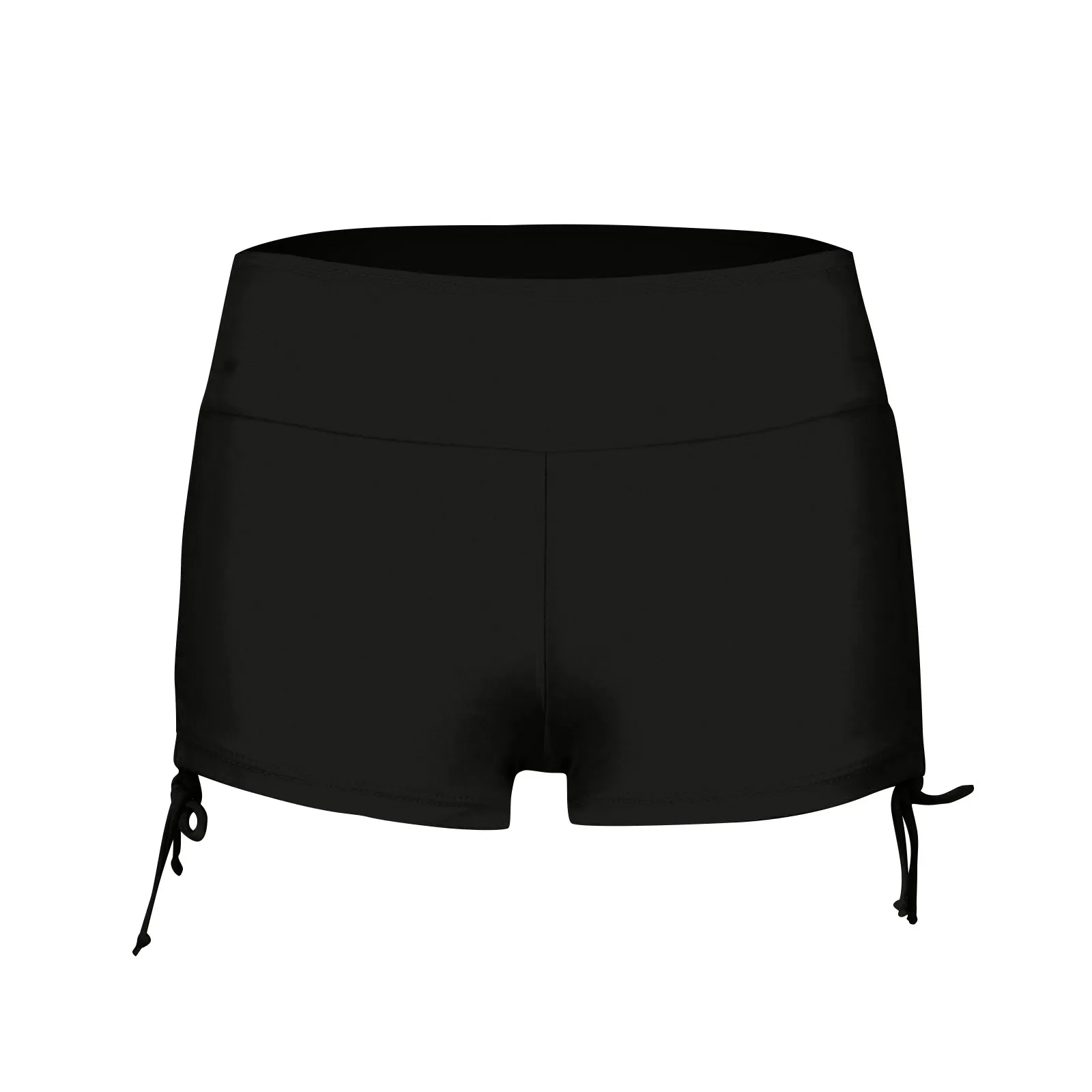 Women Swimsuit Panties Swimwear Beach Shorts High Waist Sides Adjustable Drawstring Stretch Sports Bathing Suit Tankini Bottoms