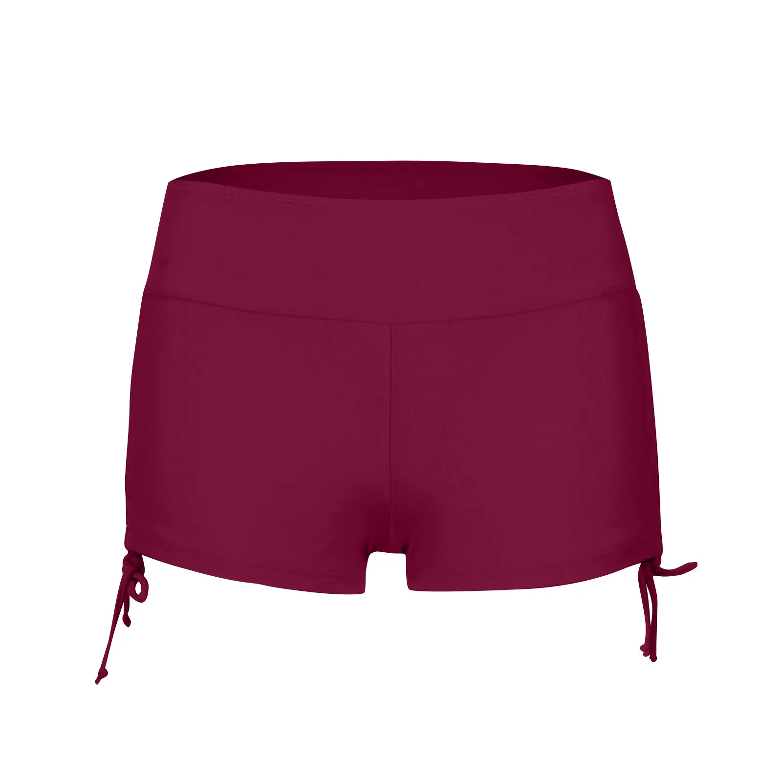 Women Swimsuit Panties Swimwear Beach Shorts High Waist Sides Adjustable Drawstring Stretch Sports Bathing Suit Tankini Bottoms