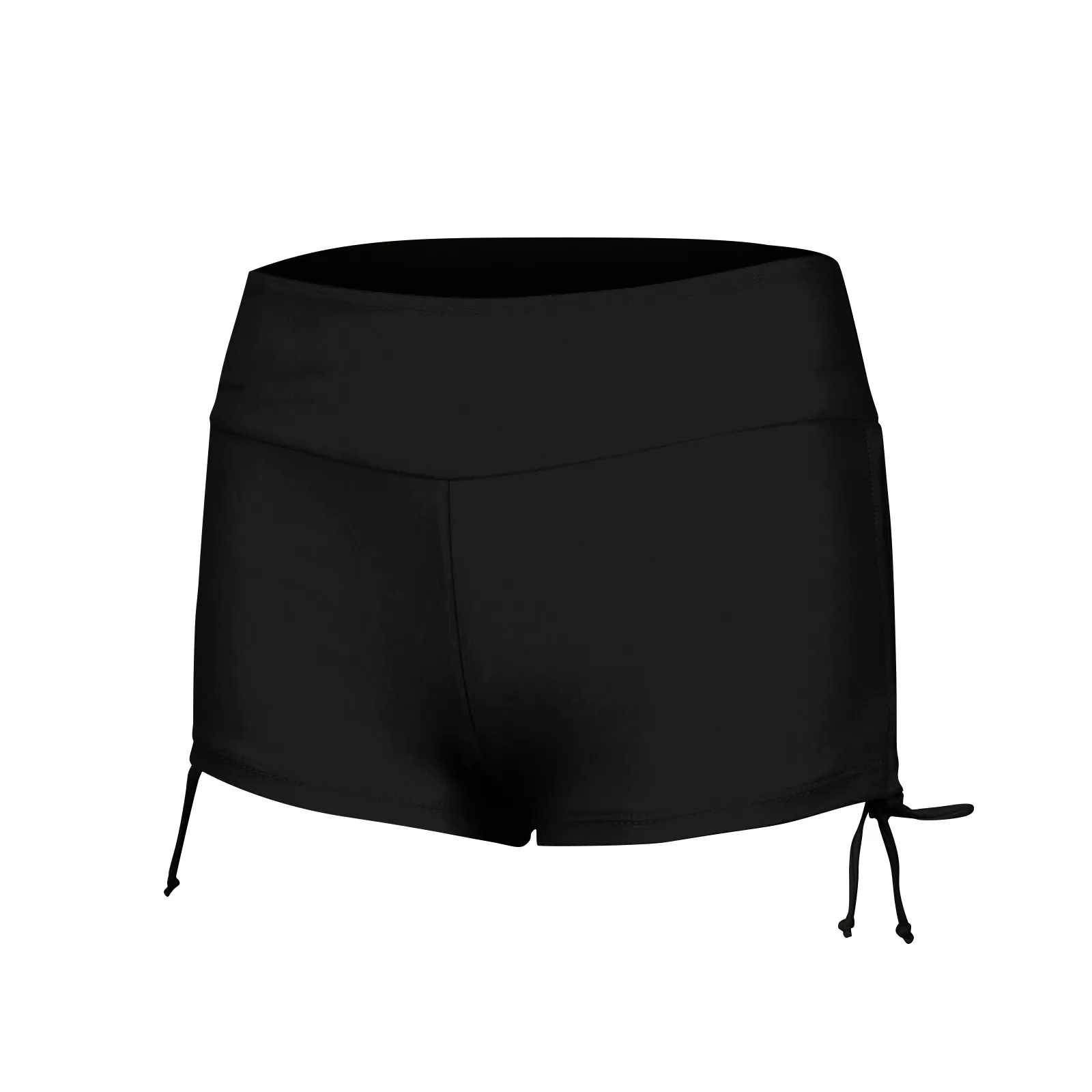 Women Swimsuit Panties Swimwear Beach Shorts High Waist Sides Adjustable Drawstring Stretch Sports Bathing Suit Tankini Bottoms
