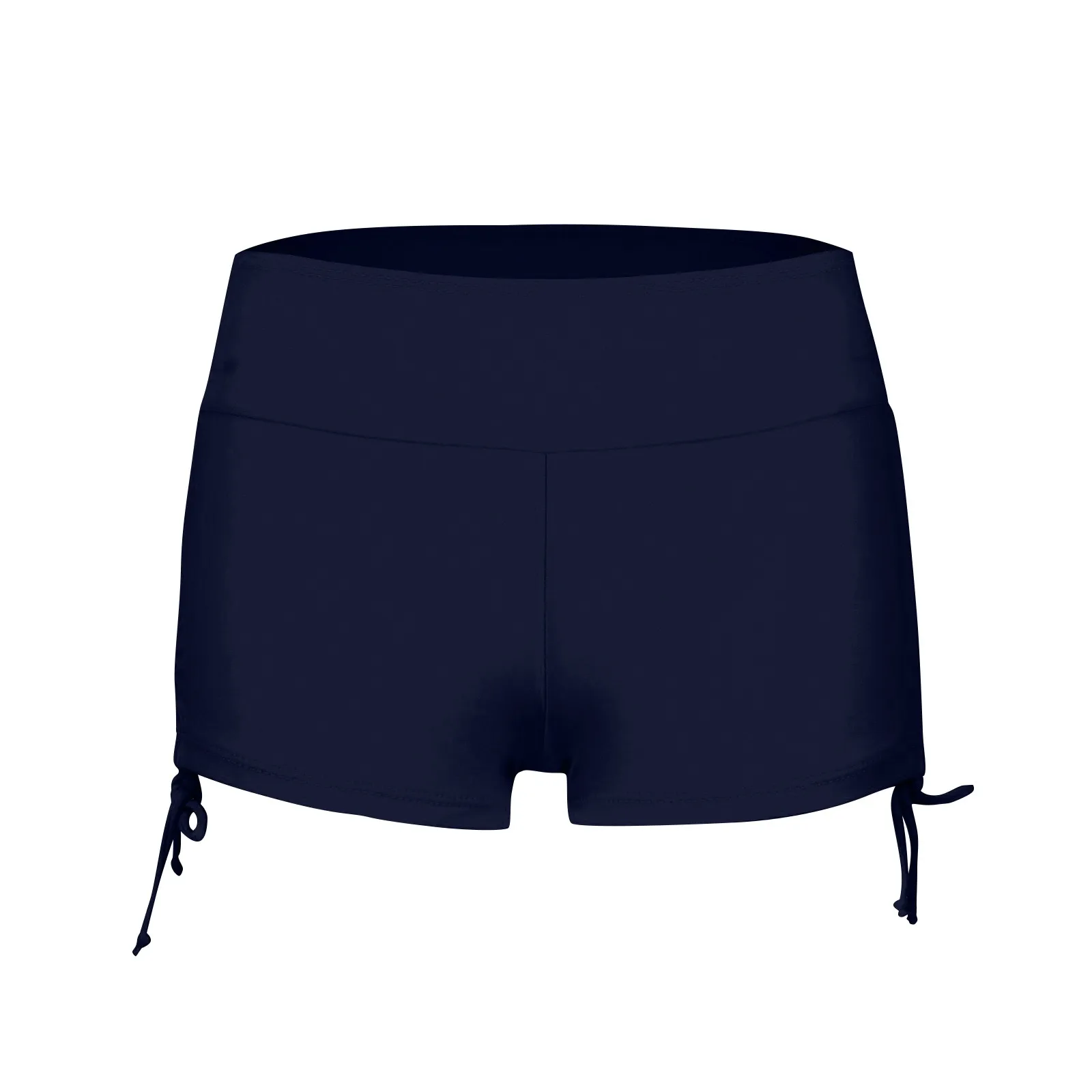Women Swimsuit Panties Swimwear Beach Shorts High Waist Sides Adjustable Drawstring Stretch Sports Bathing Suit Tankini Bottoms