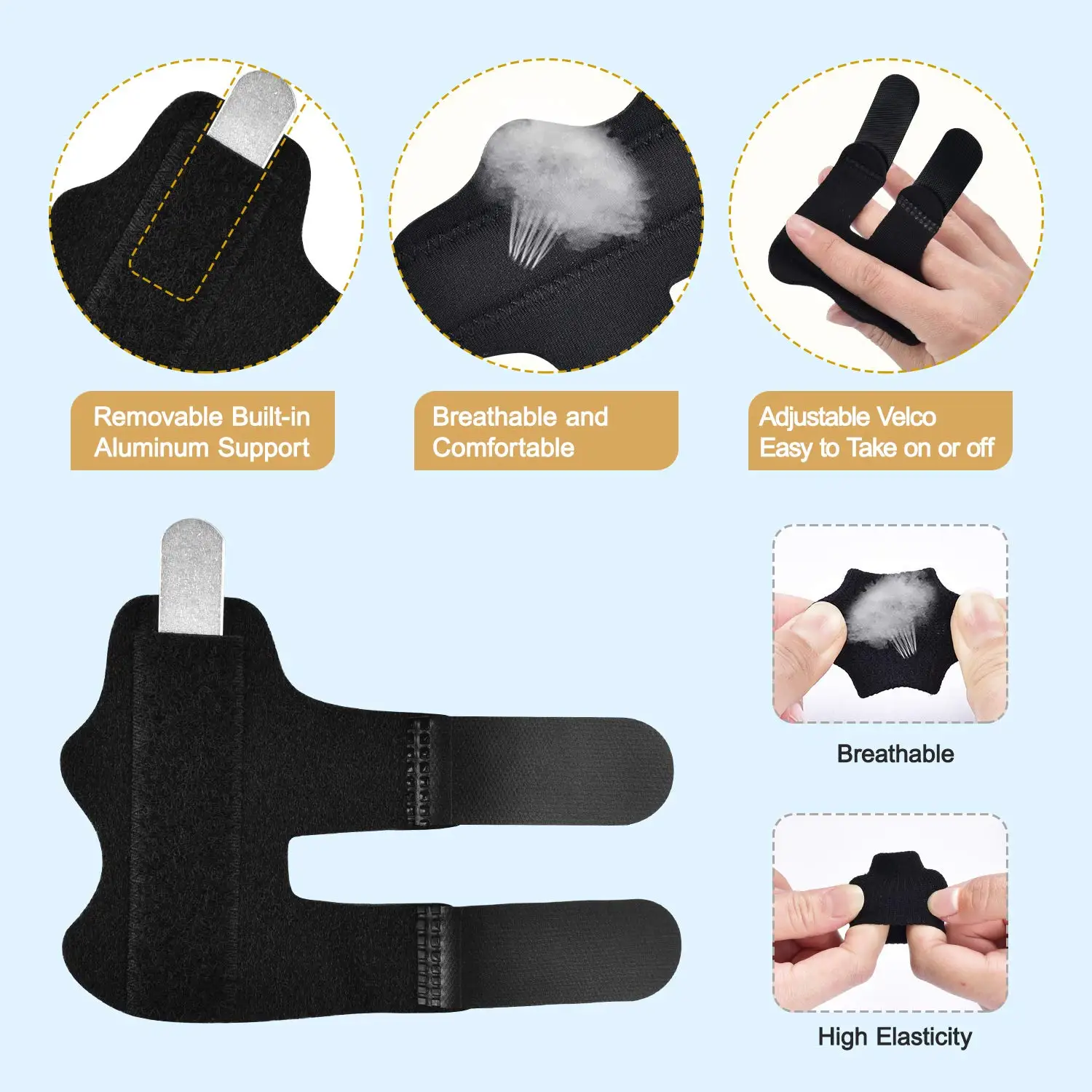 Trigger Finger Splint Fixing Brace Adjustable Straighten Sprain Support Finger Support Care Protect