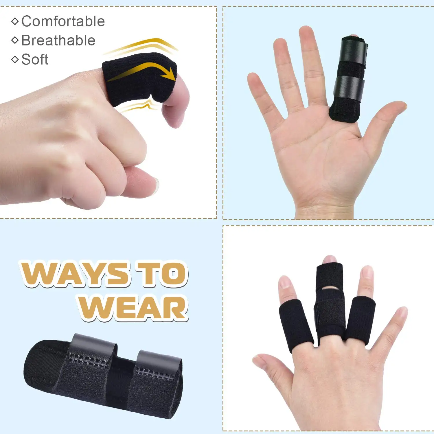 Trigger Finger Splint Fixing Brace Adjustable Straighten Sprain Support Finger Support Care Protect