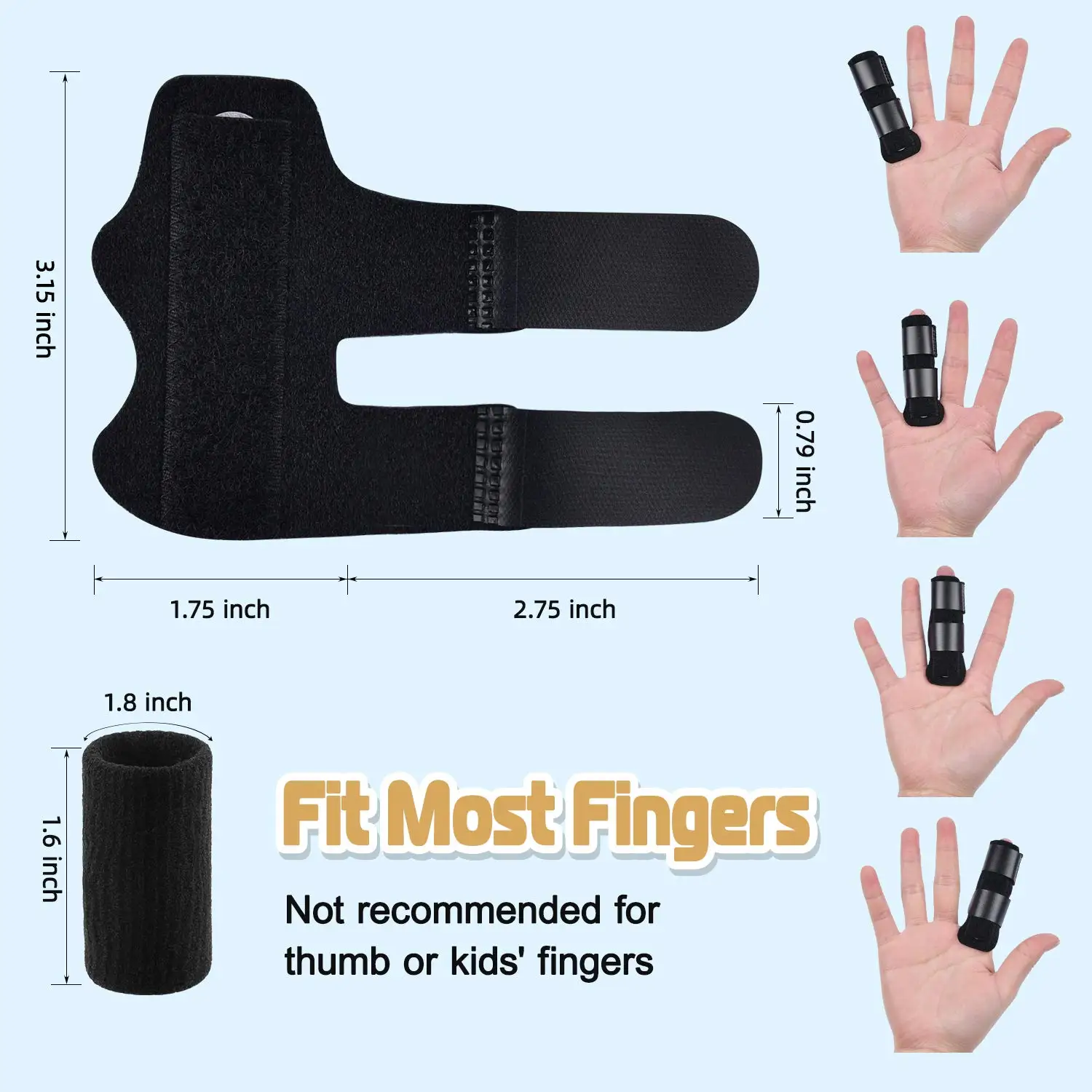 Trigger Finger Splint Fixing Brace Adjustable Straighten Sprain Support Finger Support Care Protect