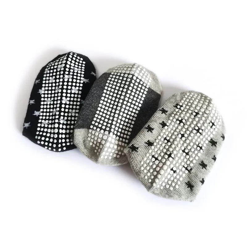 6 Pairs Kids Socks Striped Star Pattern Non-slip Floor Socks For Toddler Baby Boys Socks