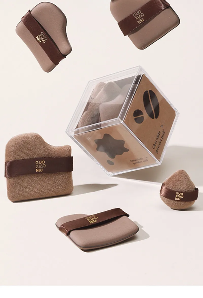 Guoxiaoniu 6PCS Makeup Blender Puff Air Cushion Foundation Sponge Loose Powder Puffs Cosmetic Applicator Tool Wholesale