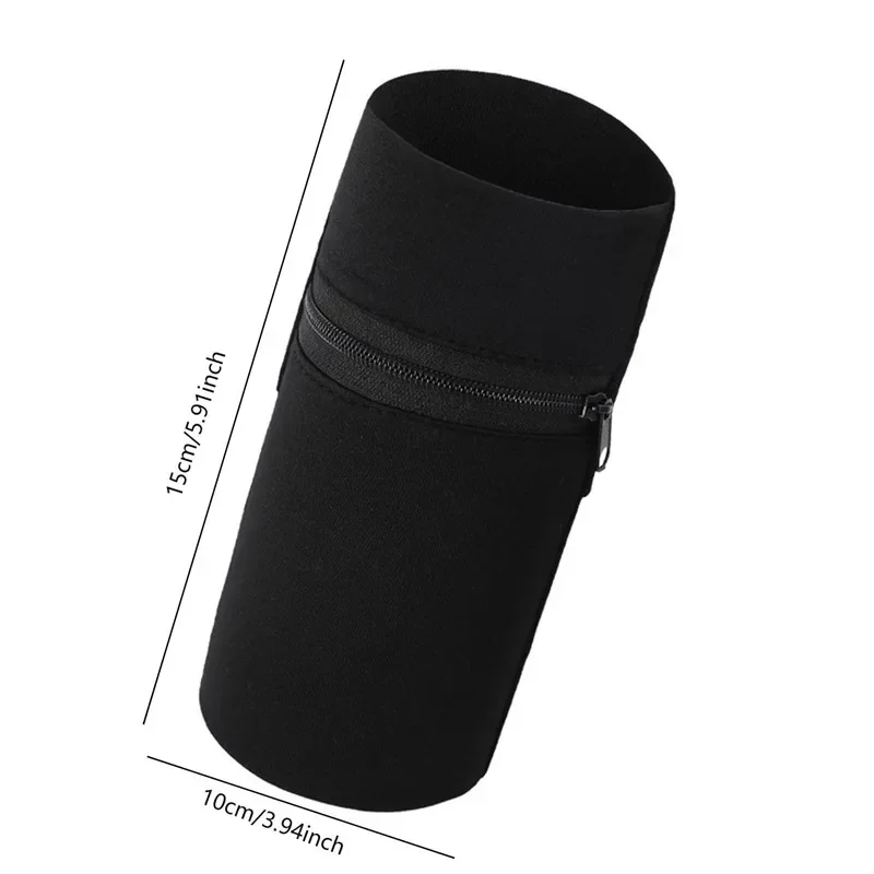 Mini Unisex Cotton Wrist Wallet Pouch with Zipper for Fitness Sports Running Gym Cycling - Secure Coin Purse Band
